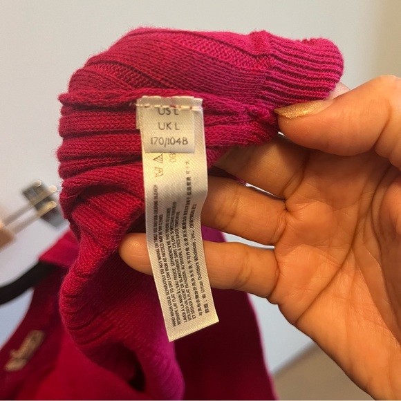 Free People Saturday Morning Cropped Knit Ribbed Top Size Large in Red N… - Picture 10 of 11
